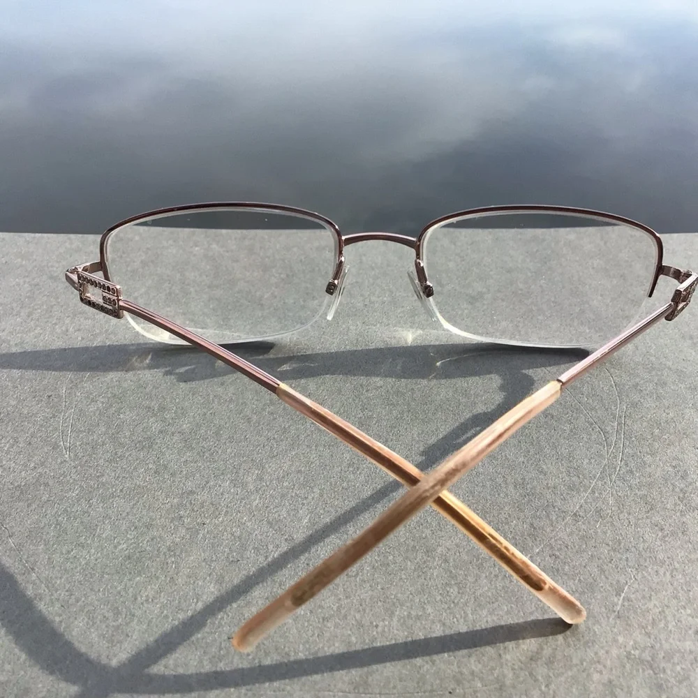 Gucci Rose Gold Frames GG2710 / Strass HR3 Eyeglasses Made in Italy